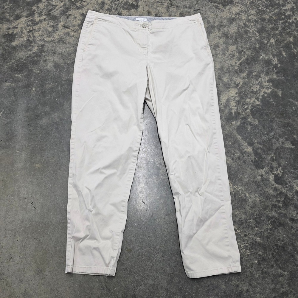 J.Jill Petite Tan Crop Pants Women's Size 14P Straight Leg Casual Trousers